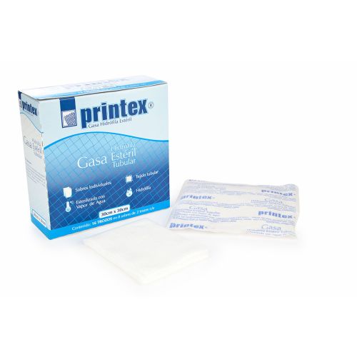 GASA ESTERIL 30X30 PRINTEX CAJA 10TROZOS